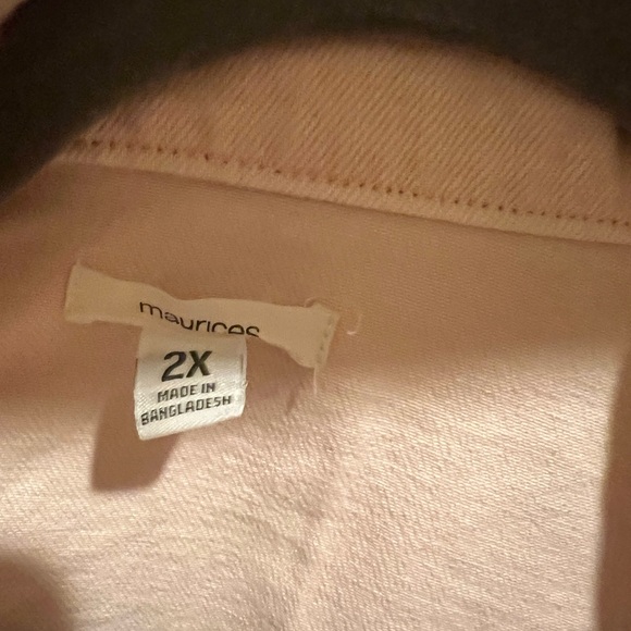 Color Denim Work Jacket – Pale Dogwood Pink - Picture 2 of 4